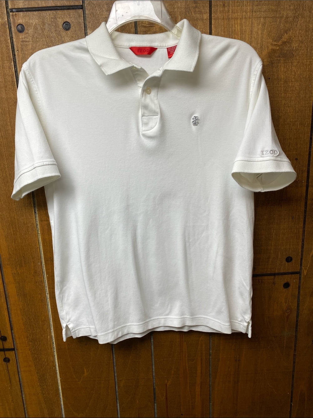 Izod Men’s White Polo with Subtle Logo Medium